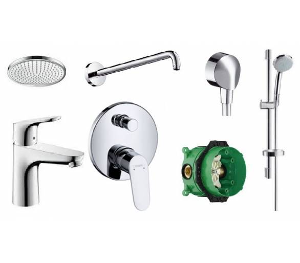 Комплект змішувача, встановлений на врівень, Hansgrohe Focus