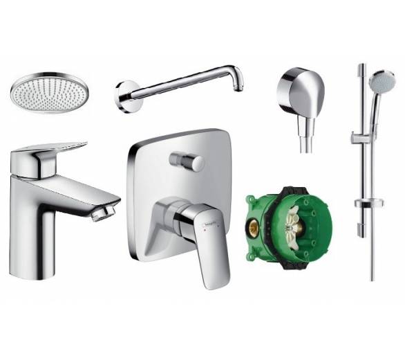 Комплект змішувача, встановлений врівень, Hansgrohe Logis