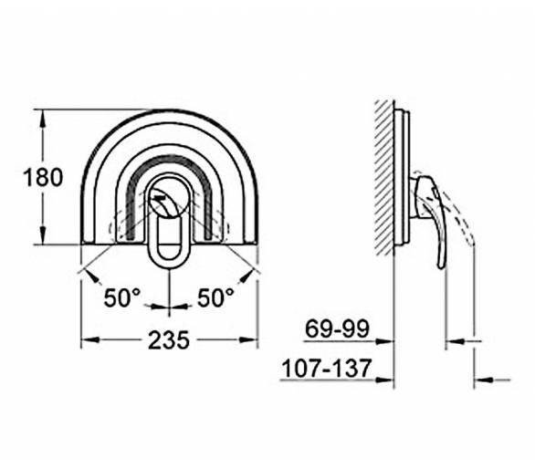ᐉ CHIARA-Смеситель  GROHE  19531000   в душ врезной , хром  купить в Киеве по выгодной цене. Доставка по Украине. Гарантия
