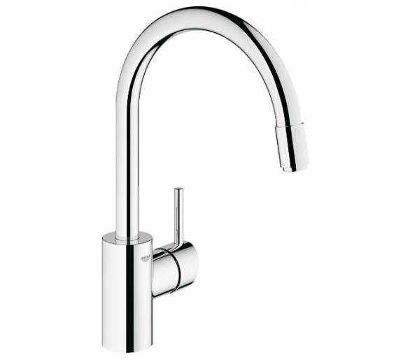 ᐉ Змішувач Concetto New Kitchen одноважільний з висувним носиком купити в Києві за вигідною ціною. Доставка по Україні. Гара