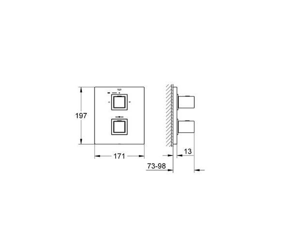 ᐉ Grohtherm Cube Термостат для ванны/душа  купить в Киеве по выгодной цене. Доставка по Украине. Гарантия