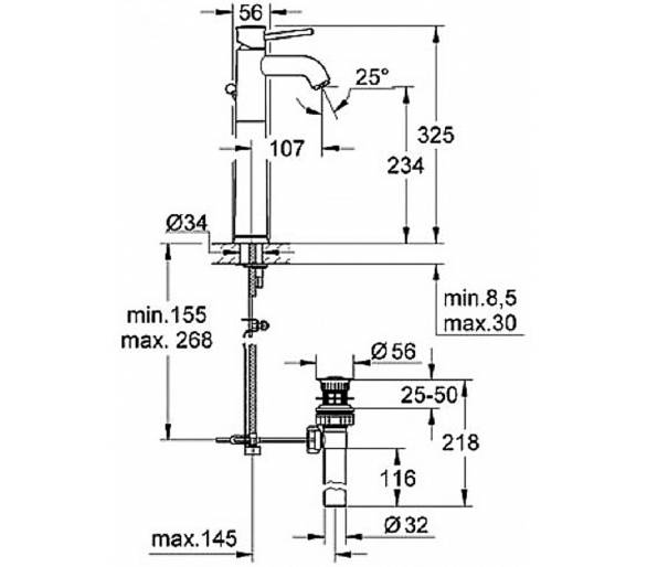 ᐉ BauClassic Sink Mixer, одноважільний, купити в Києві за вигідною ціною. Доставка по Україні. Гарантія