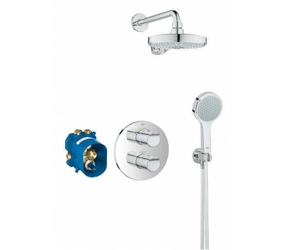 ᐉ Grohtherm 2000 Душевой набор с термостатом и верхнем душем  купить в Киеве по выгодной цене. Доставка по Украине. Гарантия