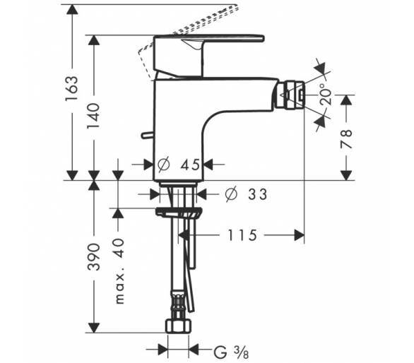ᐉ Talis E2 Bidet Mixer, одноважільний купити в Києві за вигідною ціною. Доставка по Україні. Гарантія