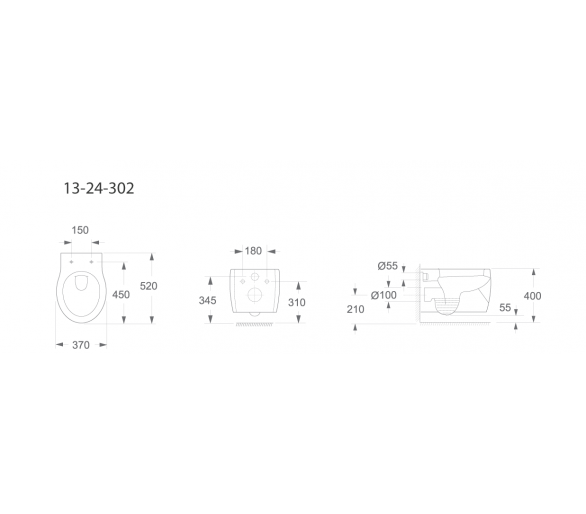 ᐉ Унітаз DANIELLA 52 * 37 * 40см підвісний, жорстке повільно закривається сидіння купити в Києві за вигідною ціною. Доставка по 