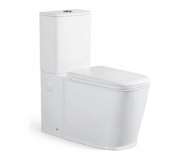 ᐉ PUERTA RIM компакт 690*380*790мм, гор. выпуск, нижний подвод, бачок 3/6л, сиденье твердое slow-closing  купить в Киеве по выго