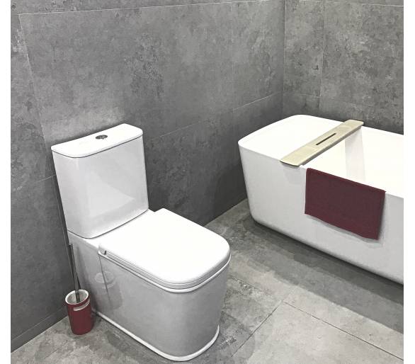 ᐉ PUERTA RIM компакт 690*380*790мм, гор. выпуск, нижний подвод, бачок 3/6л, сиденье твердое slow-closing  купить в Киеве по выго