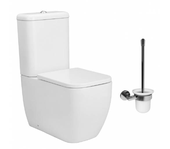 ᐉ Комплект: ORLANDO Компакт напольный гор. выпуск, сиденье твердое Slim slow-closing (660*355*850мм) + HRANICE щетка для унитаза