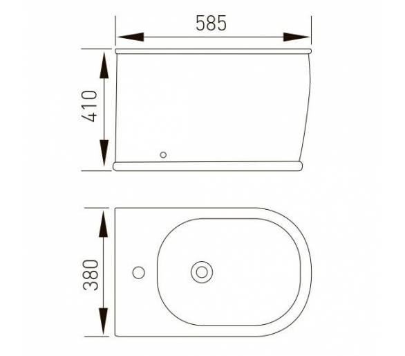ᐉ Підлогове біде PUERTA 58,5*38*41 купити в Києві за вигідною ціною. Доставка по Україні. Гарантія