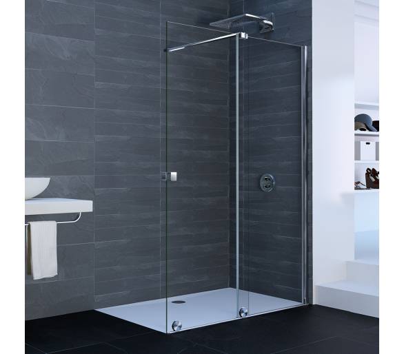 XTENSA PURE односекційні розсувні двері Walk-In 120x200см, креп-е праворуч (pr ser з блиском ярки, скляний prozr) купити в Kie