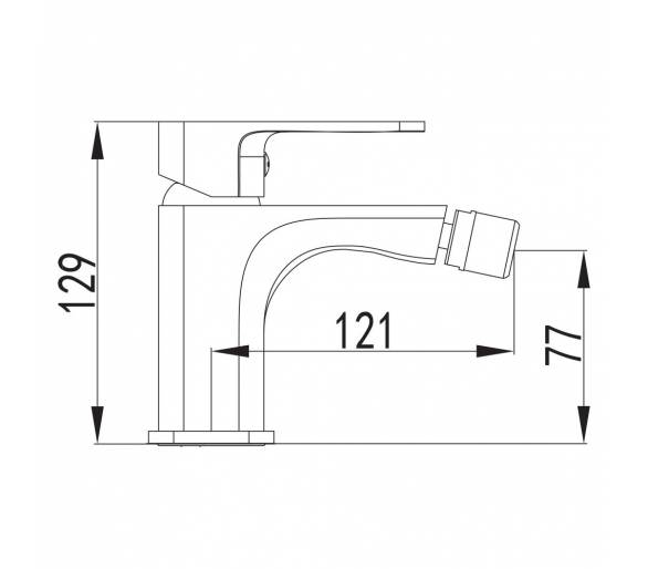 ᐉ BILOVEC смеситель для биде, хром, 35мм  купить в Киеве по выгодной цене. Доставка по Украине. Гарантия