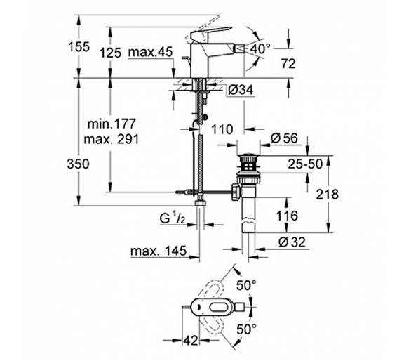 ᐉ Eurocube Bidet Mixer купити в Києві за вигідною ціною. Доставка по Україні. Гарантія