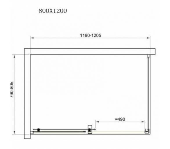 Душова кабіна 120x80x195 Dusel DL191Black Matt