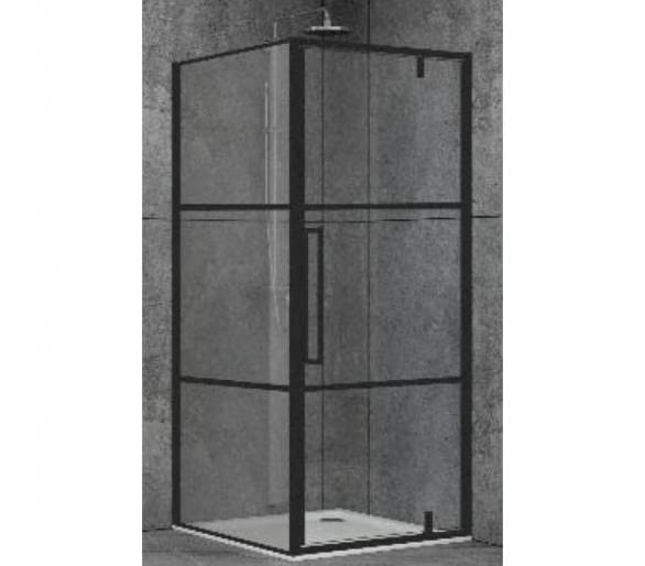 Душова кабіна DUSEL DL198BP+DL196BP Чорна матова фарба 90x90x190