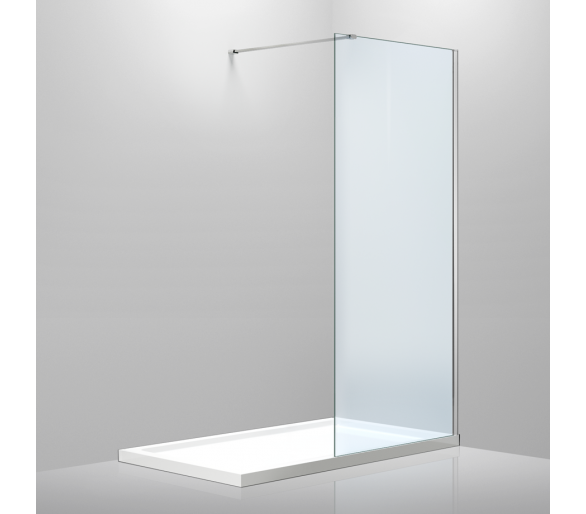 Стенка Walk-In 100*200см, каленое прозрачное стекло 8мм 