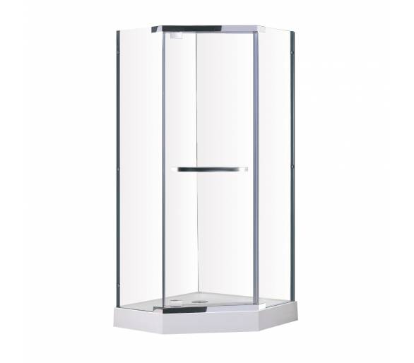 Пятиугольная душевая кабина TALÁNY 90x90x190см  профиль хром, стекло прозрачное 10мм