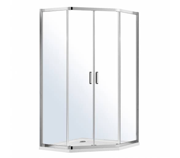Пятиугольная душевая кабина IRIS 100x100x211см с поддоном и сифоном