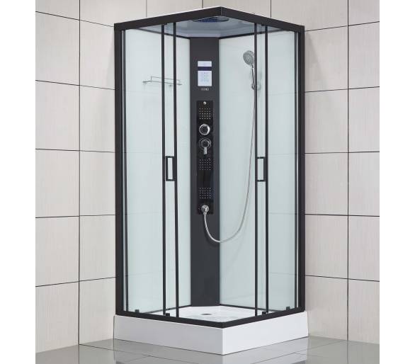Гідромасажна коробка Чорний Dusel DSC-DU513-90B 90x90 квадратних