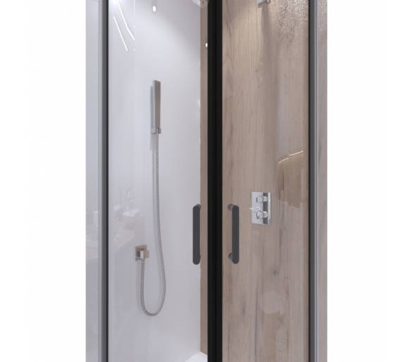 Душова кабіна Qtap Taurus BLA1099AC6 90х90 см. чорний профіль