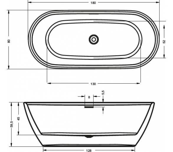 ᐉ Ванна акриловая Riho INSPIRE FS 180x80 купить в Киеве по выгодной цене. Доставка по Украине. Гарантия
