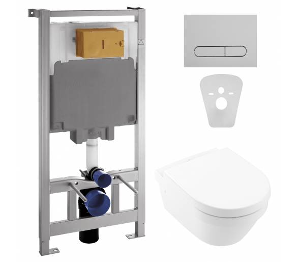 ᐉ Набір Villeroy&Boch Architectura Directflush Туалет, що висить 37*53 см в комі зі світлодіодом з Funk Slow closing 4694HR01, V