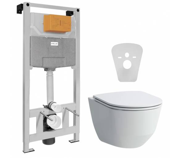 ᐉ Kit Laufen Pro Rimless підвісний унітаз в комплекті з сидінням Slim, Volle установка MASTER NEO для підвісного туалету