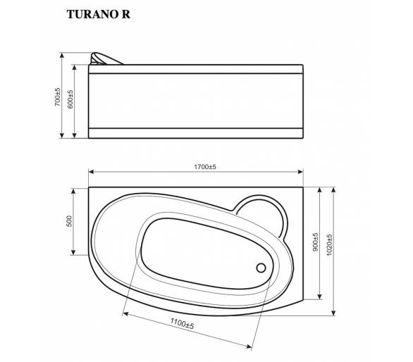 ᐉ Ванна акриловая WGT® Rialto Turano 170x90 левая угловая купить в Киеве по выгодной цене. Доставка по Украине. Гарантия