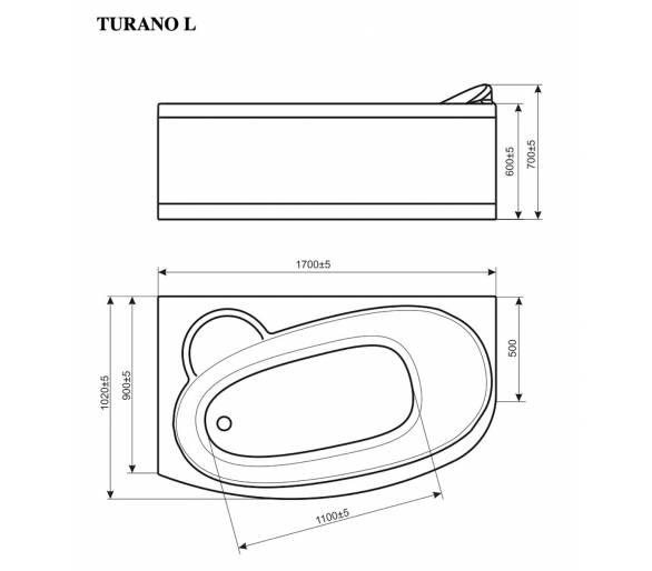 ᐉ Акрилова ванна WGT® Rialto Turano 170х90 правий кут купити в Києві за вигідною ціною. Доставка по Україні. Гарантія