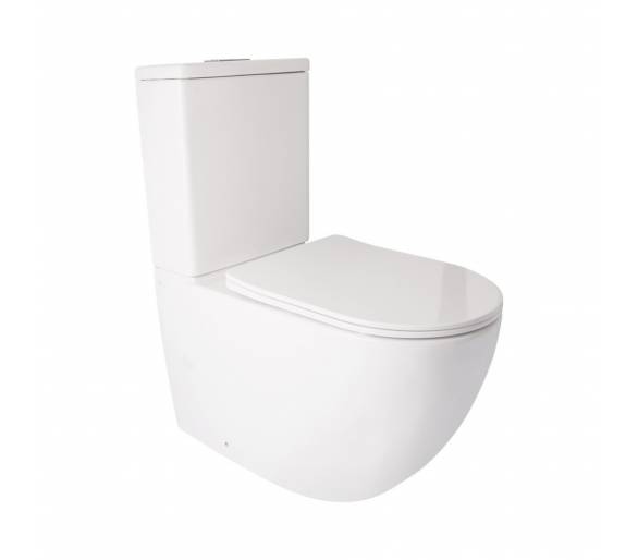 Компактний унітаз Qtap Jay Tornado з м'яким закритим сидінням QT07222176W