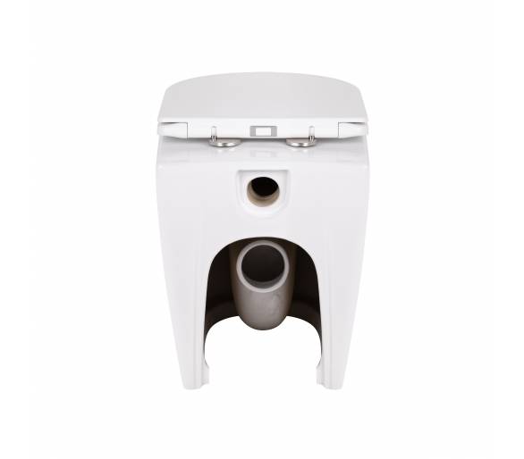 Унитаз напольный Qtap Swan безободковый с сиденьем Soft-close QT16223178W