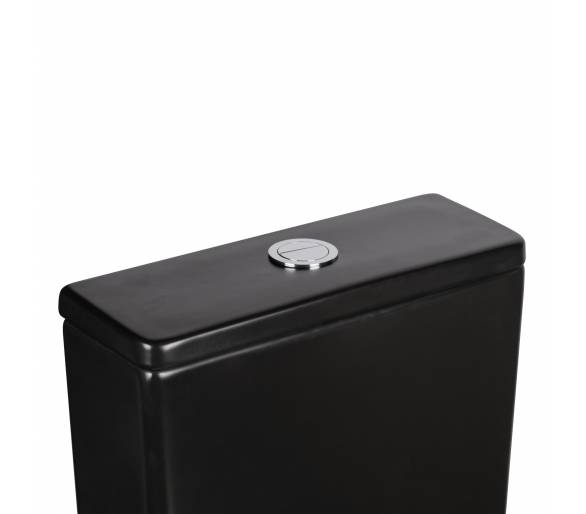 Черный унитаз-компакт Qtap Robin безободковый с сиденьем Soft-close