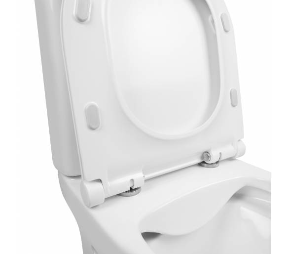 ᐉ Унитаз-компакт Qtap Aquarius безободковый с сиденьем Soft-close купить в Киеве по выгодной цене. Доставка по Укра