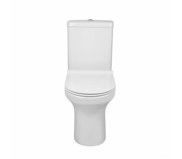 ᐉ Туалетно-компактний Qtap Водолій без обода з сидінням Soft-close купити в Києві за вигідною ціною. Доставка по Ук