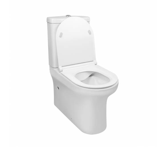 ᐉ Унитаз-компакт Qtap Aquarius безободковый с сиденьем Soft-close купить в Киеве по выгодной цене. Доставка по Укра
