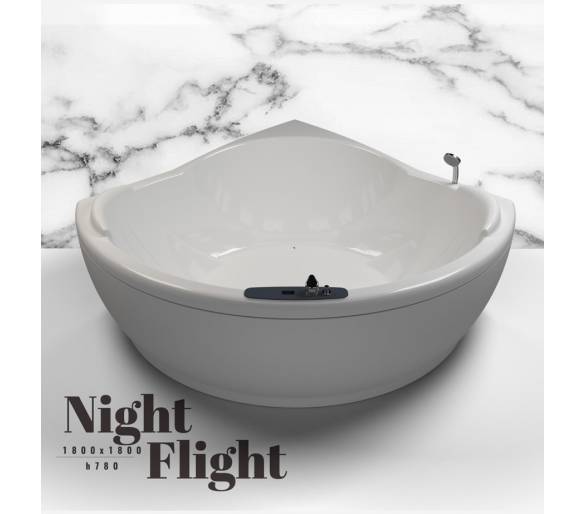 ᐉ Акрилова ванна WGT Night Flight corner 180 * 180 Легко купити в Києві за вигідною ціною. Доставка по Україні. Гарантія