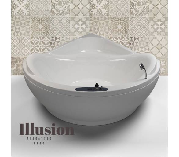 ᐉ Акриловая ванна WGT Illusion угловая 172*172 Easy купить в Киеве по выгодной цене. Доставка по Украине. Гарантия