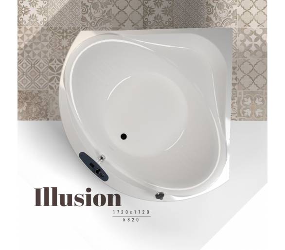 ᐉ Акриловая ванна WGT Illusion угловая 172*172 Easy купить в Киеве по выгодной цене. Доставка по Украине. Гарантия
