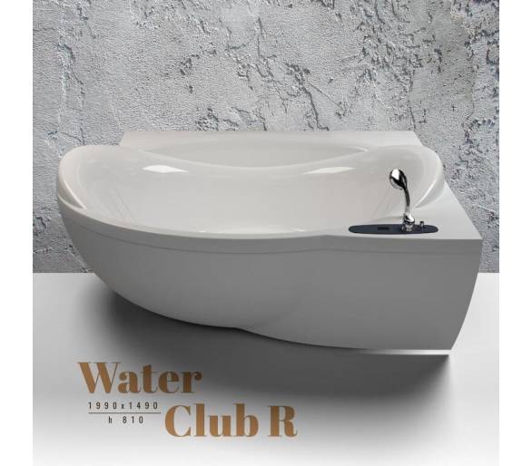 ᐉ Акриловая ванна WGT Water Club R правая асимметричная 199*149 Easy купить в Киеве по выгодной цене. Доставка по Украине. Гаран