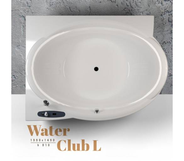 ᐉ Акриловая ванна WGT Water Club L левая асимметричная 199*149 Easy купить в Киеве по выгодной цене. Доставка по Украине. Гарант