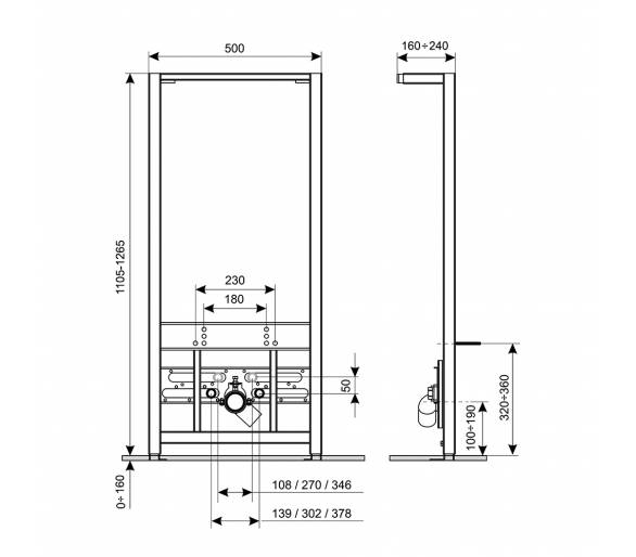 Инсталляция для биде Qtap Nest QT0155706B