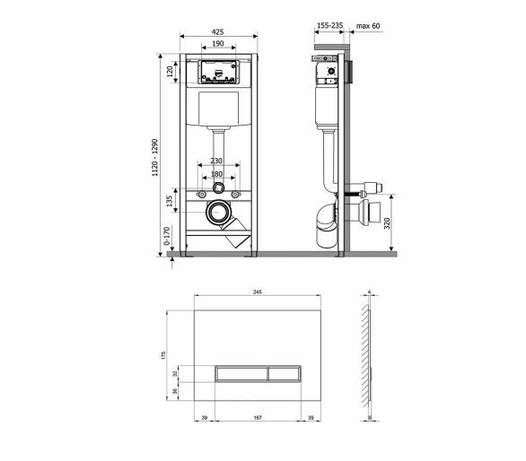 ᐉ Встановити установку 4 в 1 Qtap Nest ST з лінійним змивом панелі QT0133M425V1107GB купити в Києві за вигідною ціною. Доставка 