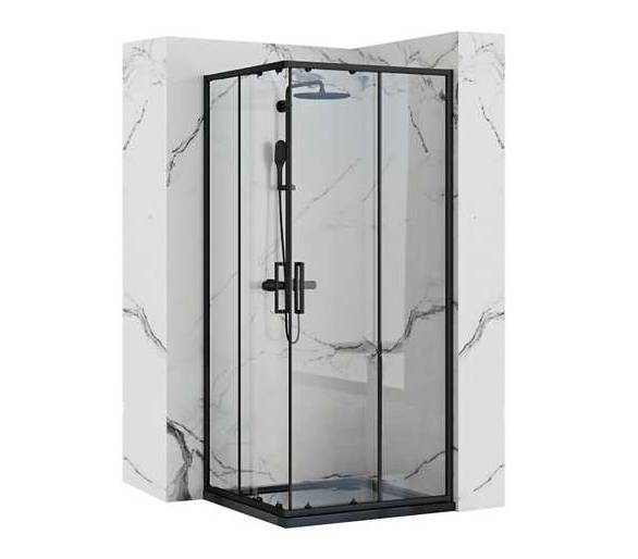 Душова кабіна REA PUNTO 80X80 чорного кольору