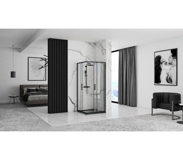 Душевая кабина REA PUNTO 80X80 черный