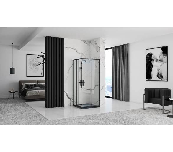 Душевая кабина REA PUNTO 100X80 черный