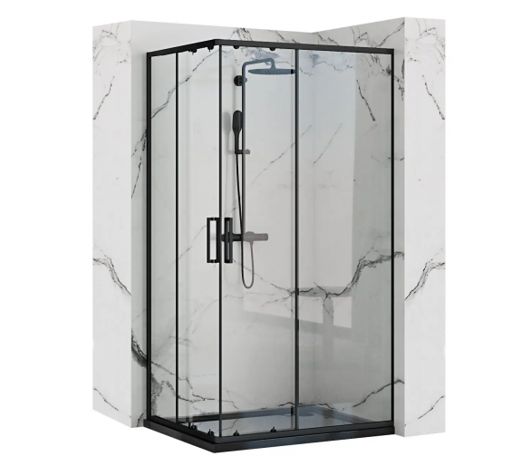 Душова кабіна REA PUNTO 100X80 чорного кольору