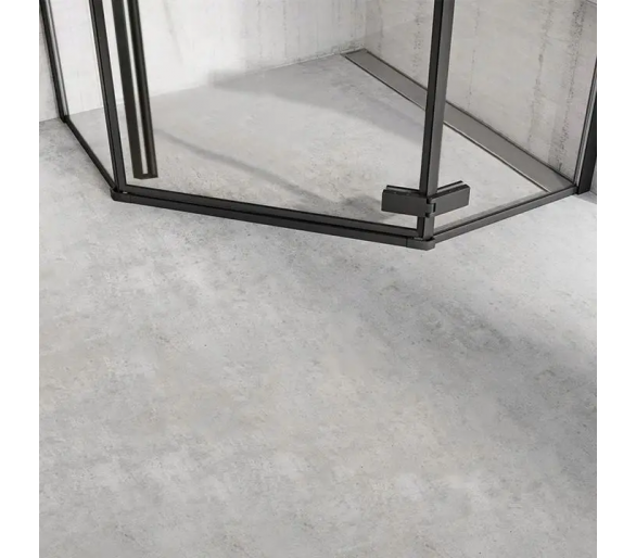 Душова кабіна REA DIAMOND BLACK MAT 90X90 чорного кольору