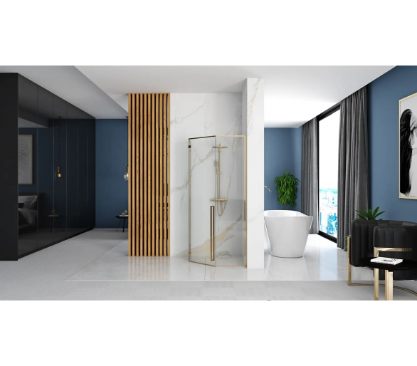 Душевая кабина REA DIAMOND GOLD 90X90 золото