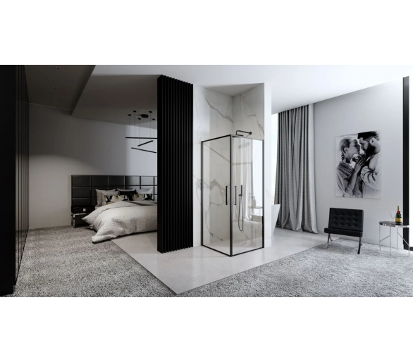 Душевая кабина REA ABRA BLACK MAT 90x90 черный