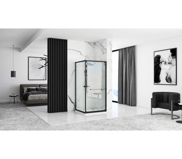 Душевая кабина REA SPACE IN BLACK 90X90 черный