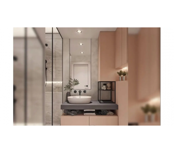 Смеситель для раковины (умывальника) REA EXIT BLACK MAT черный настенный скрытого монтажа